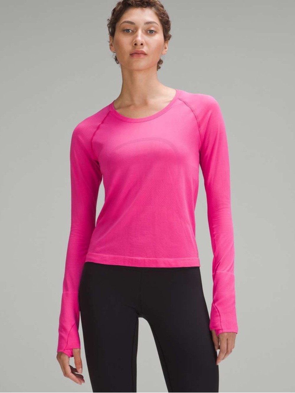 lululemon athletica 2.0 swiftly race length, Long-Sleeve Tech Top — Sonic Pink